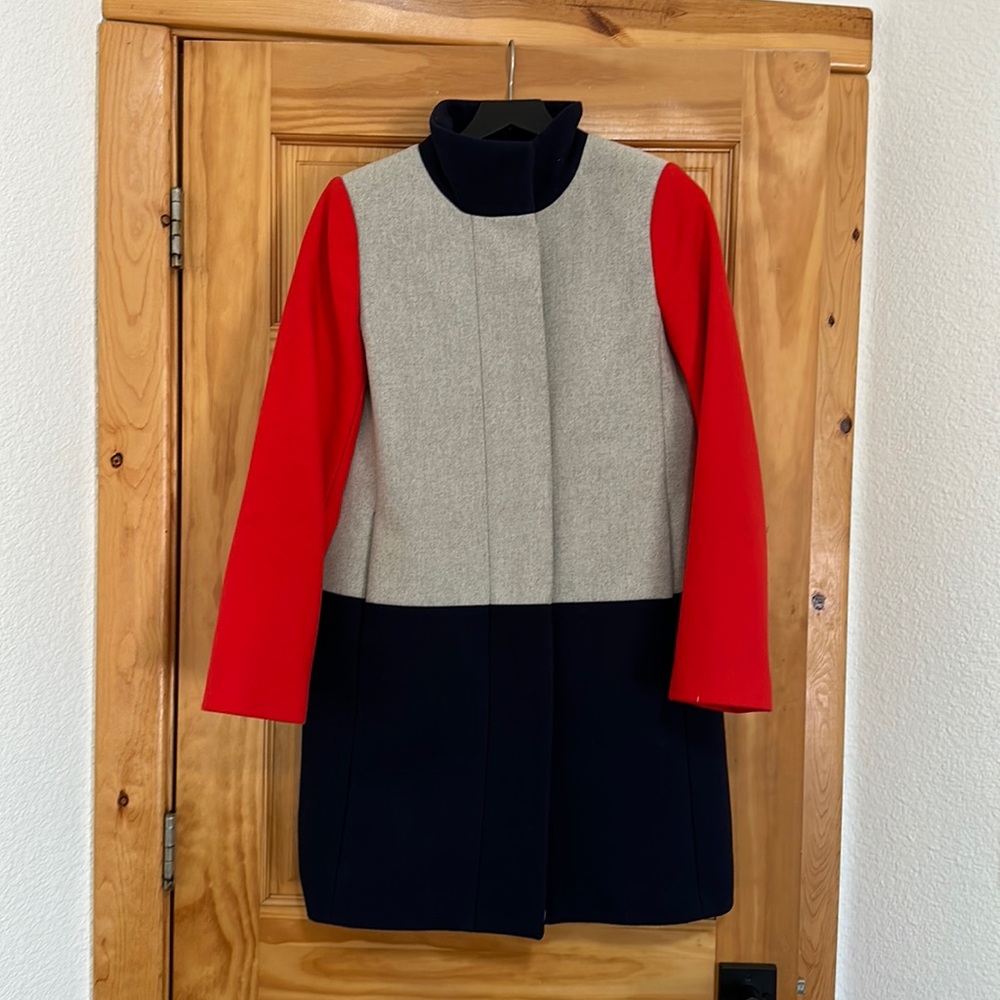 JCrew Colorblock City Coat